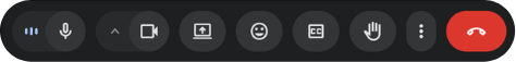 Video call control bar