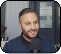 Eddy Bahnam, Thrii social selling coach, speaking on a video call